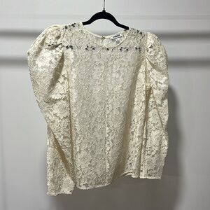 EXPRESS white lace blouse, size M, new without tag.